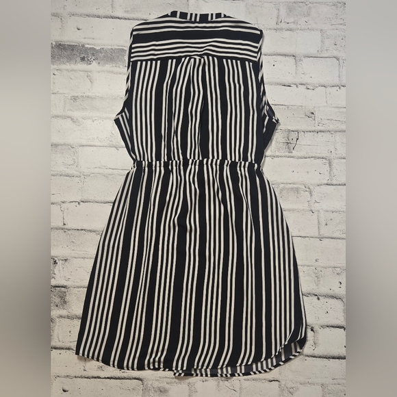 Lily Morgan Sleeveless Black & White Striped Lughtweight Dress– Size XL - Picture 8 of 13